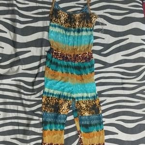 Multi print playsuit